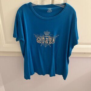 Flow Women’s Short Sleeve Blue‎ Shirt Size 2XL – Casual Soft Lightweight Tee